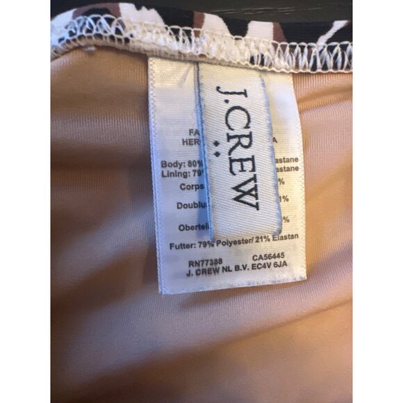 J. Crew Leopard Print One-Piece Swimsuit XL Polyamide & Elastane - Picture 2 of 5